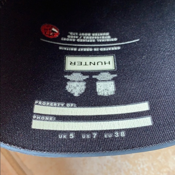 Hunter Original Refined Short Rain Boots Navy Sz 7 - Picture 7 of 7